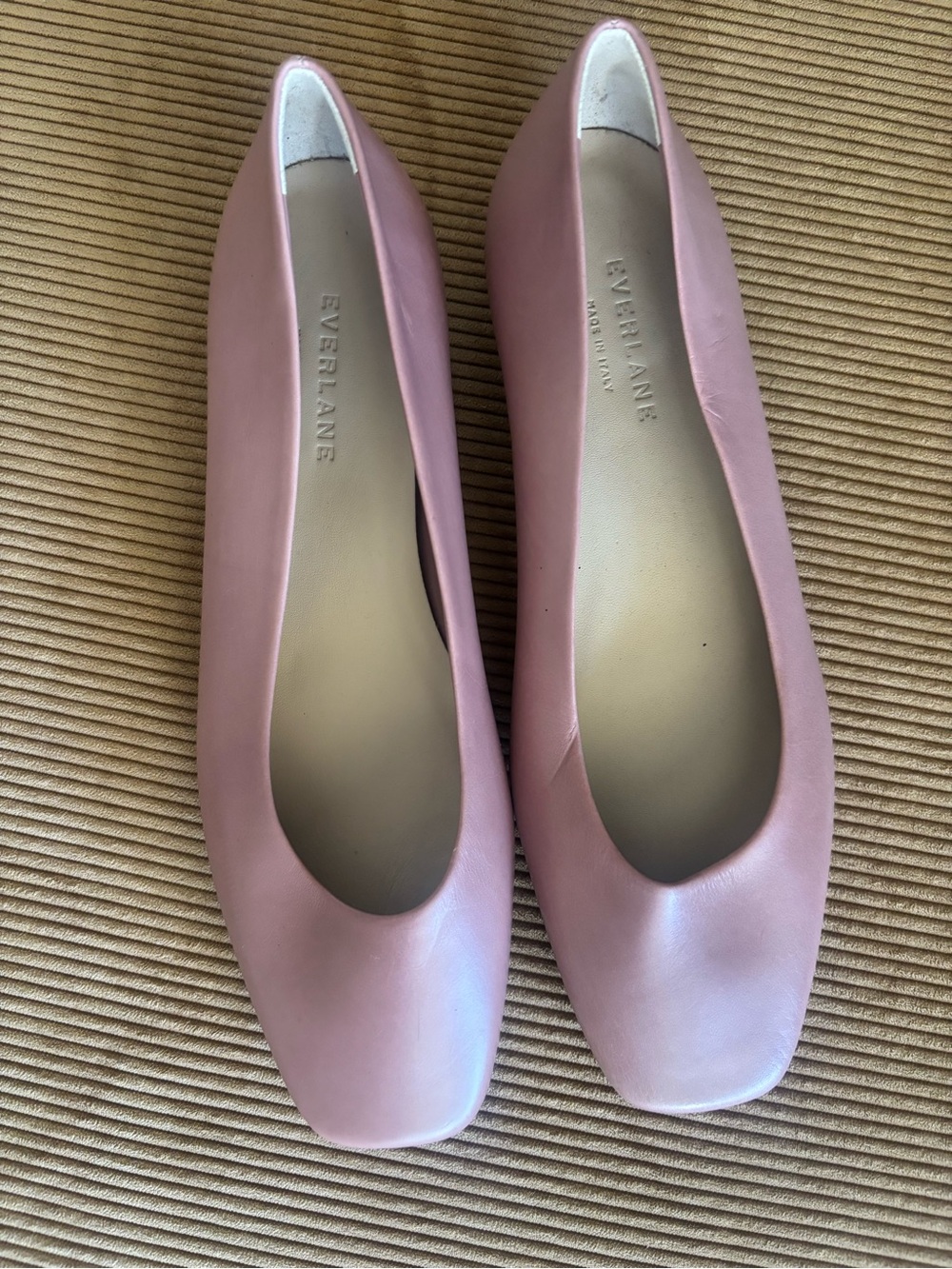 Everlane Pink Leather Ballet Flats